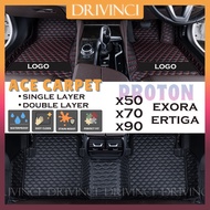 PROTON Exora Ertiga X50 X70 X90 6 seater 7 seater Car Carpet Carmat Interior Alas Kaki Kereta Black Ace Carpet