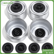MELENE 4PCS Trailer Axle Dust Cap, with Rubber Plug 2.44 Inch Trailer Hub Dust Cap, Durable Heavy Du