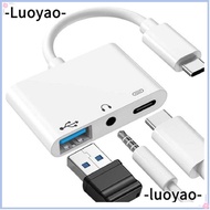 LUOYAO1 Type-C to 3.5m Headphone 3 in 1 Tablet Data Transmission