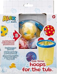 ALEX: Tub Time Hoops - Bath Time Basketball Hoop, 3 Water Squirting Balls, Suction Cup, Closed Net, 