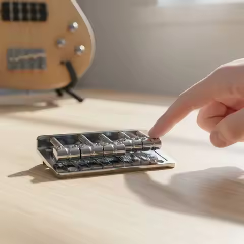 5-String Bass Bridge High Stability Five-String Bass Bridge Easy to Install Anti-Corrosive for Luthi