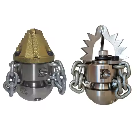 High pressure rotating nozzle Pipeline dredging machine nozzle Sewage sludge cleaning nozzle 3/8 1/2