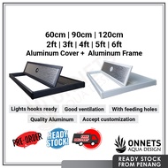 2ft 3ft 4ft 5ft 6ft Aluminum Aquarium Cover With Light Hooks Arowana 60cm 80cm 90cm 100cm 20cm Fish 