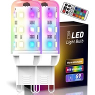 Mentol LED G9 RGB yang boleh menukar warna dengan alat kawalan jauh, kawalan IR 21-kunci untuk 16 ju