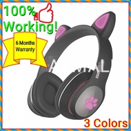 Cat Ear Wireless Radio MP3 BT 5.0 Deep Bass Headphone Earphone for SAMSUNG S22 S21 S20 FE Note20 A73 A53 A52s 5G A50s A9