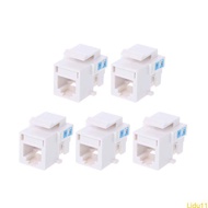 Lidu11 5pcs Rj11 Cat3 Socket Connector Telephone Module 4-wire Cable Adapter Telecom Voice Keystone 