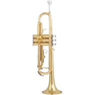 ammoon ทรัมเป็ต Bb ทองเหลืองชุบทอง เพ้นท์สีทอง ทนทาน พร้อมสายคล้องปากเป่า มีความสวยหรู และทนทาน