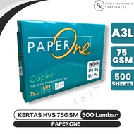 PaperOne HVS Paper A3L Size 75gr High Speed 1 Ream (500 sheets) Photocopy Paper