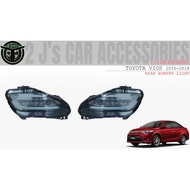 TOYOTA VIOS 2014 TO 2018 REAR BUMPER LIGHT / BREAK LIGHT / SIGNAL LIGHT / 2PCS / SMOKE BLACK