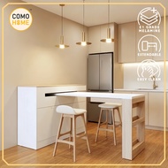 [FREE INSTALLATION] Como Home Rotatable & Extendable Console Cabinet with Storage | Island Table