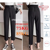 Quần Tây Công Sở 3 Cúc dáng Baggy BIGSIZE Lưng Chun Kiểu Dáng Quần Âu Cạp Cao M777 Dáng Dài Ống Đứn