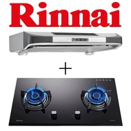 RINNAI RH-90ERi 90CM SLIMLINE HOOD + RINNAI RB-72G 2 BURNER HYPER FLAME BUILT-IN GLASS HOB