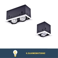 Single / Double PAR30 E27 Recessed Downlight White Fittings / Modern LED Spot Light / False Ceiling 