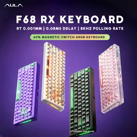 AULA F68 RX F68RX Gaming Mangetic Mechanical Keyboard Rapid Trigge 0.001 8KHz 0.08ms delay Wired RGB