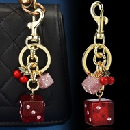 New Dice Bag · Vintage Cherry Keychain Pendant · Two-color dice pink
