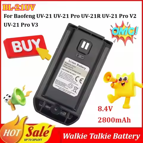New BL-21UV 8.4V 2800mAh Walkie Talkie Battery for Baofeng UV-21/21R/21 Pro/21 Pro V2/21 Pro V3/21L 