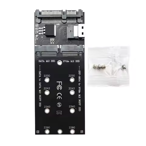M2 SSD Adapter M.2 SATA Ngff SSD to SATA + M2 NVME SSD to SFF-8654 Converter SATA to M2 Expansion Ca