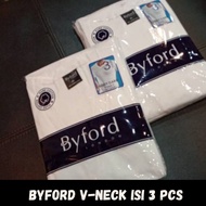 Byford T-Shirt In V Neck White Collar Contents 3 Pcs Cotton Material Best seller