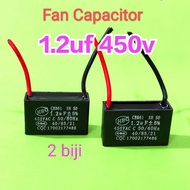 2 Biji 1.2uf 450v exhaust Fan Capacitor Fan capacitor ekzos fan capacitor table fan capacitor