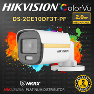 HIKVISION 2MP Colorvu DS-2CE10DF3T-PF 24/7 Colored 2MP Fixed Bullet CCTV Camera
