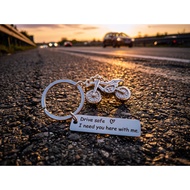 1pc Drive Safe Keychain for Boyfriend Husband, "I Need You Here With Me" Engraved Keyring with Truck