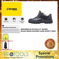 BEETHREE B3 BT-8700 4.5" INCHES BLACK GRAIN LEATHER LACED SHOE SAFETY SHOE FOC 2 THING 