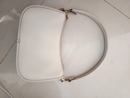 Coach White Leather Saddle Bag
