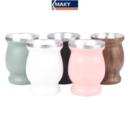MAKY Yerba Mate Cup 304 Stainless Steel 8oz Argentine Yerba Mate Gourd With illas VN