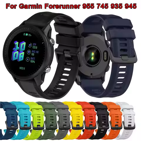 Silicone Strap For Garmin Forerunner 955 745 935 945 Original Wrist Band Bracelet Breathable SmartWa