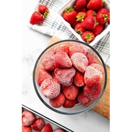 strawberry frozen 1 kg pack termurah strobery buah beku premium 1kg - 500grm