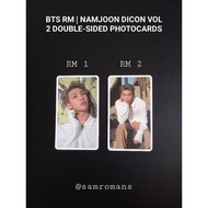 OFFICIAL BTS RM | KIM NAMJOON DICON VOL 2 DOUBLE-SIDED PHOTOCARDS