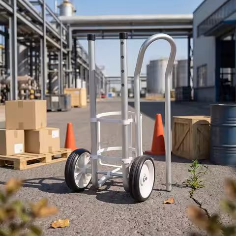 Gas Cylinder Hand Truck Two Wheel Gas Cylinder Cart Gas Bottle Cart Portable Compact for Welders, In