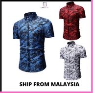 Baju Kemeja Lelaki Corak Batik Songket Viral 2021