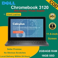 PX jinnao0847 【Freebie COD】Dell Laptop Chromebook 3120 Used Netbook Dell Second Hand Mini Laptop 4GB RAM｜16GB SSD