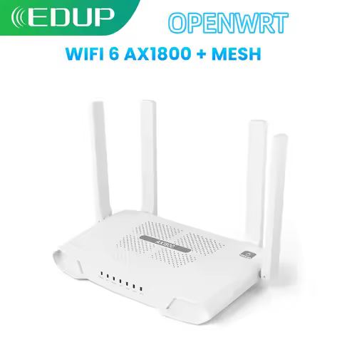 EDUP RT2983 AX1800 OPENWRT WIFI6 Router Wireless Network Gigabit Wide Signal Range Dual Band 802.11A