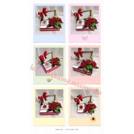 gubahan frame mas kahwin c/w single ring box(redgoldwhite)