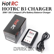 HotRc B3 Charger 10W 1.6A Compact Portable 110V-240V Balance Charger For 7.4V 11.1V 2S 3S LiPo Batte