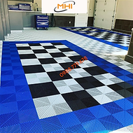 [COMBO 11] Vỉ nhựa lót sàn gara ô tô MHI - Cao 2.5 cm / trung tâm chăm sóc xe ô tô, khu vực rửa xe ô