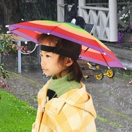 Foldable Portable Umbrella Hat For Kids Child U9j5