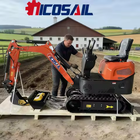 0.8 Ton Small Crawler Excavator CE Certified Euro 5 Durable Structure Flexible Control for Agricultu