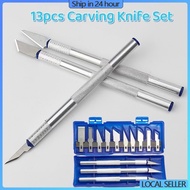 13PCS Carving Knive Set Aluminum Alloy Carving Knives Paper Cutting And Carving Knives Tool Sets Han