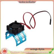 For  A959-B 144001 124019 RC Car Aluminum Alloy Motor Heatsink Cover with Cooling Fan for 540 550 36