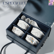 Violet Flamingo ชุดจานชามเซรามิก Especially For You พร้อมกล่องของขวัญ ลายม้า วินเทจ | เซ็ตของขวัญหรู