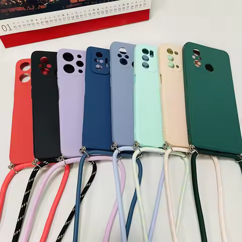 Crossbody Necklace Strap Lanyard Cord Case For Oneplus 10T Pro 11 5 6 7T 8 9 Pro ACE 2 PRO Liquid Si