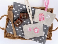 【純手作】櫻花杯套  飲料提袋  杯袋