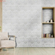 [TOBE]35*35cm 3D Tile Wall Sticker Waterproof Foam Panel Brick Wall Panels Home Decor