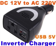 Car inverter charger Power adapter 75W Car Power Inverter Charger DC 12V to AC 220V USB 5V