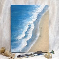 體驗活動 海語-石英砂肌理畫 立體畫 原畫 療癒 風景 掛畫 擺飾 禮物 體驗
