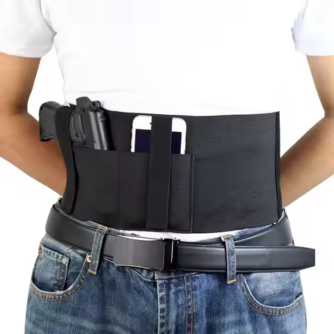 Tactical Belly Band Gun Holster Cs Concealed Carry for Gun Smith and Wesson Bodyguard, Shield, Glock