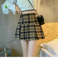 Pc tennis style pleated plaid skirt